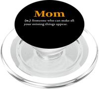 Definición de mamá Gracioso Crianza de los Hijos Madre Capucha Humor Vida en el hogar PopSockets PopGrip para MagSafe