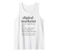 Definición de marketer digital Diseño creativo divertido Camiseta sin Mangas