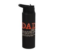 Definición de papá Día del Padre Marido Papá Divertido Mejor papá Stainless Steel Insulated Water Bottle