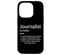 Definición de Periodista Mejor Noticias Locales Graduados de periodismo Carcasa para iPhone 14 Pro