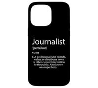 Definición de Periodista Mejor Noticias Locales Graduados de periodismo Carcasa para iPhone 14 Pro MAX