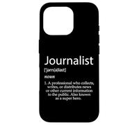 Definición de Periodista Mejor Noticias Locales Graduados de periodismo Carcasa para iPhone 16 Pro