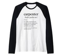 Definición de precisión y cuidado del carpintero Camiseta Manga Raglan