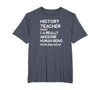 Definición de Profesor de Historia Profesor de historiador Escolar Divertido Camiseta, Hombre Tallas Grandes, Azul Jaspeado, 2X Alto