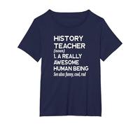 Definición de Profesor de Historia Profesor de historiador Escolar Divertido Camiseta, Mujer Tallas Grandes, Azul Marino, 6XL Grande