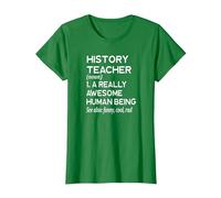 Definición de Profesor de Historia Profesor de historiador Escolar Divertido Camiseta, Mujer, Verde Kelly, XS