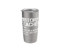 Definición de profesor de historia Regreso a clases primer día divertido Vaso térmico de acero inoxidable de doble pared