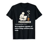 Definición de Programador cafeína en código Humor Camiseta