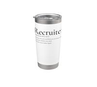 Definición de reclutador Contratación divertida Adquisición de talento de recursos humanos Vaso térmico de acero inoxidable de doble pared