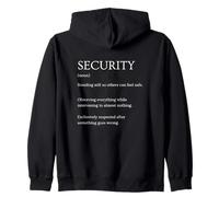 Definición de Seguridad Divertida Diccionario sarcástico Sudadera con Capucha