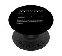 Definición de sociología - Explicación sarcástica Divertida PopSockets PopGrip Adhesivo