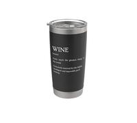 Definición de vino - Explicación sarcástica divertida del vino Vaso térmico de acero inoxidable de doble pared