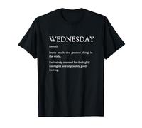 Definición del miércoles - Explicación sarcástica Divertida Camiseta
