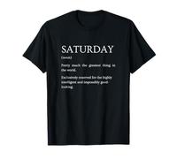 Definición del sábado - Explicación sarcástica Divertida Camiseta