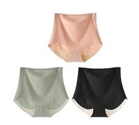 Definiteg Fresh Seamless Bragas de Cintura Alta para Levantamiento de Cadera, Bragas de Control para Mujer Bragas Fajas Pantalon De Trabajo Mujer De (Khaki, XXL)