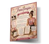 Definition - Tarjeta plegable (tamaño A5, con sobre), diseño con texto en alemán "Willst du meine Trauzeugin