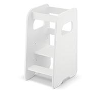 defiPad Torre educativa para niños | Elegante protección contra inclinación Torre de Aprendizaje Ajustable | Máxima Seguridad | Utensilios de Cocina Montessori y Torre de Aprendizaje (Blanco)