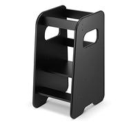 defiPad Torre educativa para niños | Elegante protección contra inclinación Torre de Aprendizaje Ajustable | Máxima Seguridad | Utensilios de Cocina Montessori y Torre de Aprendizaje (Negro)