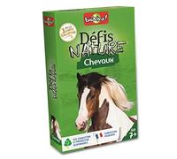 Défis Nature 282611 - Juego de Cartas de Caballos [Texto en francés], Color Verde