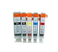 DEFIYAN 15 Uds Cartuchos de Tinta compatibles para IP4200 IP4300 IP4500 IP4500X IP5200 IP5200R IP5300 MP500 PGI5 CLI8 BK C M Y