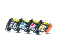 DEFIYAN Cabezal de impresión Compatible para 11 reemplazo para Designjet 70 100 110 500 510 500PS C4810A C4811A C4812A C4813A(1Set(4colors))