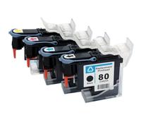 DEFIYAN Cabezal de impresión remanufacturado Compatible con HP80 Renew C4820A C4821A C4822A C4823A para Impresora Designjet 1050 1055 1000(One Set 4 PCS)