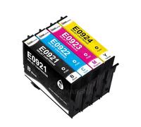 DEFIYAN Cartucho Compatible T0921 con Tinta y Chip para impresoras Stylus TX117 TX119 TX109 TX106 T27 T26 C91 CX4300(T0921 1 Set)