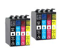 DEFIYAN Cartucho de Tinta 603XL T603 Compatible con 1 a 10 Juegos para impresoras E603 XP 2100 2105 3100 3105 4100 4105 WF-2810 2830 2835 2850(T603XL-2SET)