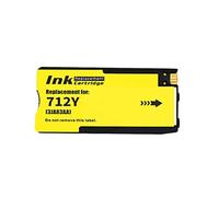 DEFIYAN Cartucho de Tinta Compatible con Vilaxh para impresoras HP712 XL 712XL 3ED71A 3ED67A para impresoras DesignJet T210 T230 T250 T630 T650(Y)