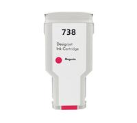 DEFIYAN Cartucho de Tinta Compatible de 300ml para HP738 738 Tinta 676M6A 676M7A 676M8A 498N8A inyección de Tinta de Color para Impresora DesignJet T950 T850(300ML - M)