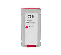 DEFIYAN Cartucho de Tinta Compatible para HP738 738 Tinta 676M6A 676M7A 676M8A 498N8A para impresoras DesignJet T950 T850(130ML - M)