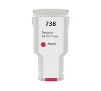 DEFIYAN Cartucho de Tinta Compatible para HP738 738 Tinta 676M6A 676M7A 676M8A 498N8A para impresoras DesignJet T950 T850(300ML - M)