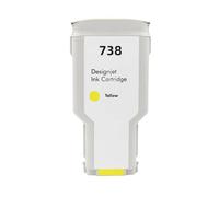 DEFIYAN Cartucho de Tinta Compatible para HP738 738 Tinta 676M6A 676M7A 676M8A 498N8A para impresoras DesignJet T950 T850(300ML - Y)