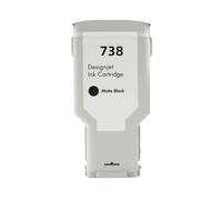 DEFIYAN Cartucho de Tinta Compatible para HP738 738 Tinta 676M6A 676M7A 676M8A 498N8A para impresoras DesignJet T950 T850(300ML - MBK)