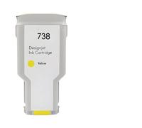 DEFIYAN Cartucho de Tinta de inyección de Tinta de Color Compatible para Impresora DesignJet T950 T850 Modelos 738 738XL 676M6A 676M7A 676M8A 498N8A(Yellow-300ML)