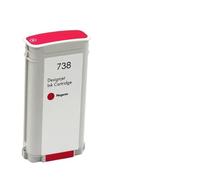 DEFIYAN Cartucho de Tinta de inyección de Tinta de Color Compatible para Impresora DesignJet T950 T850 Modelos 738 738XL 676M6A 676M7A 676M8A 498N8A(Magenta-130ML)
