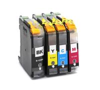 DEFIYAN Cartucho de Tinta LC123 Compatible con impresoras MFC-J245 MFC-J650DW J6720DW J6520DW DCP-J4110DW J132W J152W J552DW J752DW J172W(1set)