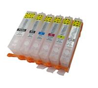 DEFIYAN Cartucho de Tinta Recargable de 6 Colores Compatible con MG7760 MG7765 MG7766 PGI-670 PGBK CLI-671 BK C M Y GY