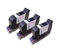 DEFIYAN Cartucho de Tinta solvente de Secado rápido Negro Compatible con W3T10B 2590 FOL13B IQ800-N-BL 53S + 60082A para impresoras de inyección de Tinta TIJ 2,5