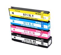 DEFIYAN Cartuchos de Tinta de Repuesto para HP970 971 XL compatibles con Officejet Pro X476dw X451dw X576dw X551dw N625(970XL 971XL 1SET)