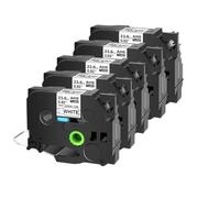 DEFIYAN Cassette de Cartucho de Tubos termorretráctiles Negro sobre Blanco de 23,6mm Compatible con Hse-251 para Modelos de impresoras de Etiquetas PT-1120 5PK