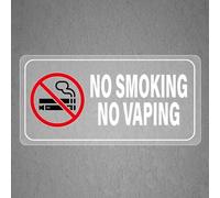 DEFIYEAR 10 letreros de vinilo con texto en inglés "No Smoking Or Vaping", autoadhesivos, impermeables, para locales, vehículos, oficinas, ventanas, puertas, 10 unidades