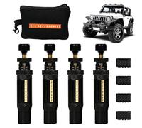 Deflactor de neumáticos automático, desinflador de neumáticos rápido, deflector de aire ajustable, 4 piezas 4 x 4 (10 - 30 psi) Auto Stop Rapid para vehículos todoterreno