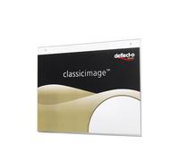 Deflect-o 46901 - Soporte para cartel (A4, apaisado, perforado para fijación en pared), transparente