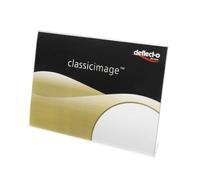 Deflect-o 47401 - Soporte para cartel (A4, con inclinación para mejor visibilidad), transparente