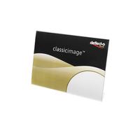 Deflect-o - Soporte para cartel (A5, horizontal, con inclinación para mejor visibilidad), transparente