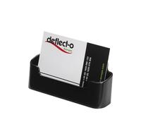 Deflecto 70104 - Portatarjetas de sobremesa, color negro