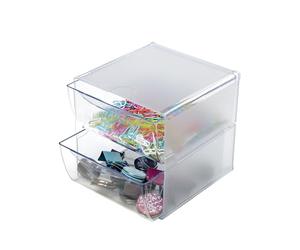 Deflecto DE350101 - Cubo organizador Deflecto, con 2 cajones.