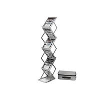 Deflecto - Expositor plegable (aluminio, con maleta de transporte, 6 niveles, A4)