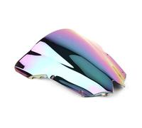 Deflector Aire Moto para YZF-R6 YZF R6 2008-2016 08 2009 10 11 12 13 14 15 16 Parabrisas De Motocicleta Doble Burbuja Plástico ABS Reducir El Ruido del Viento(Deep-Iridium)